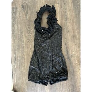 Weissman Black Sequin Kids Dance Costume